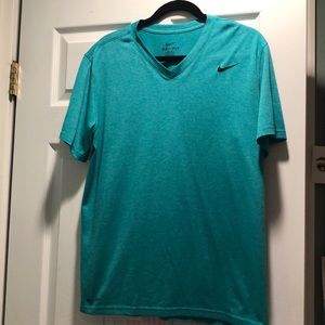 Teal v neck dri fit